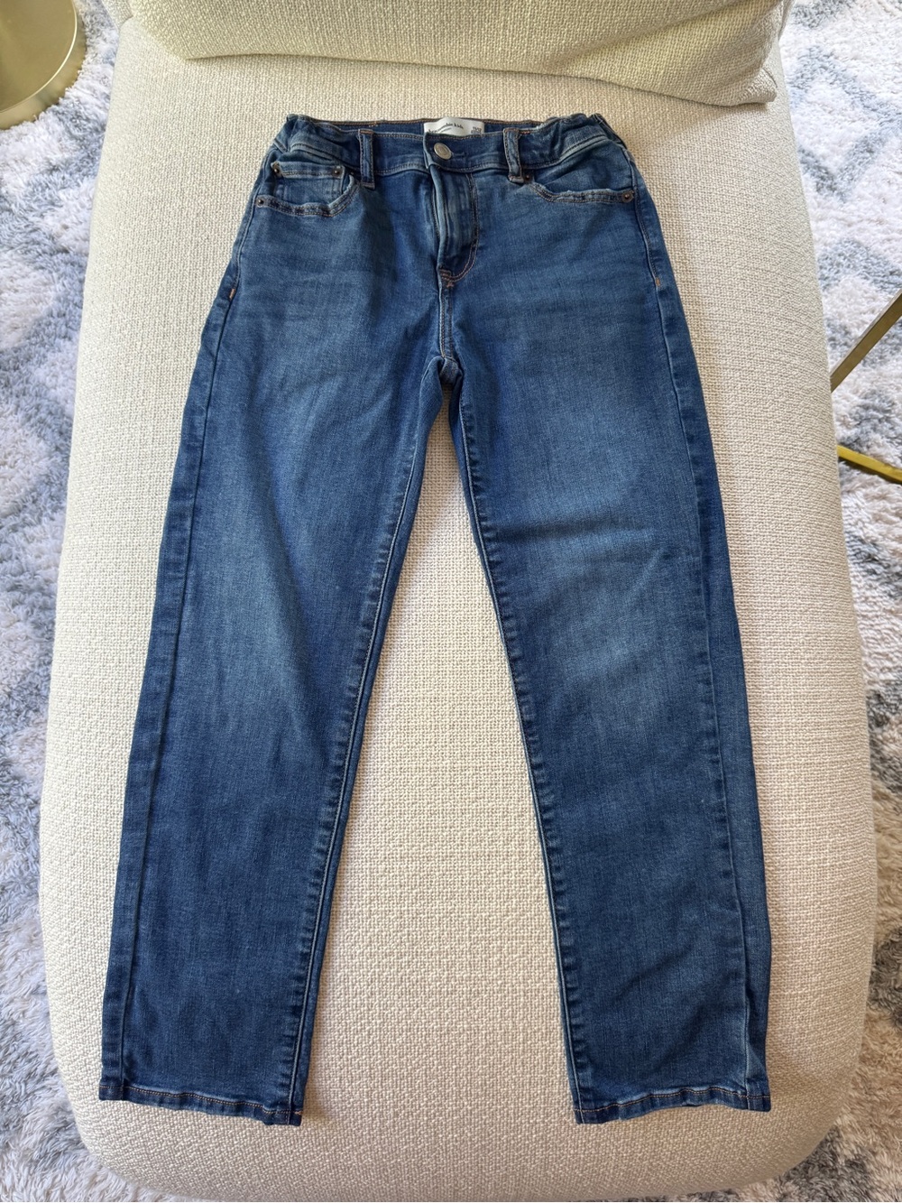 abercrombie kids Straight-Leg Jeans in Indigo Blue